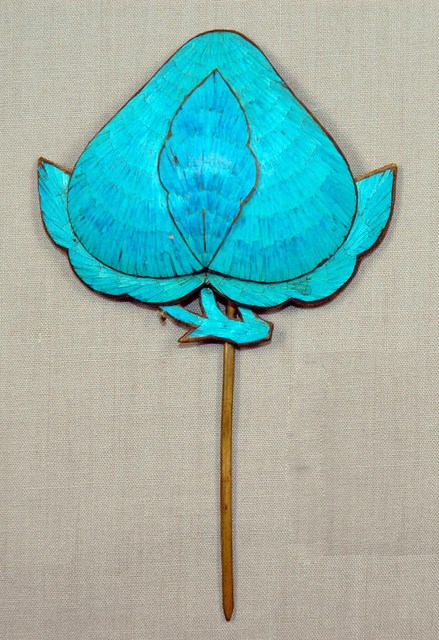 壽桃造型翠羽髮簪 (共2張)