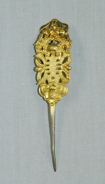 春字造型鎏金髮簪 (共3張)