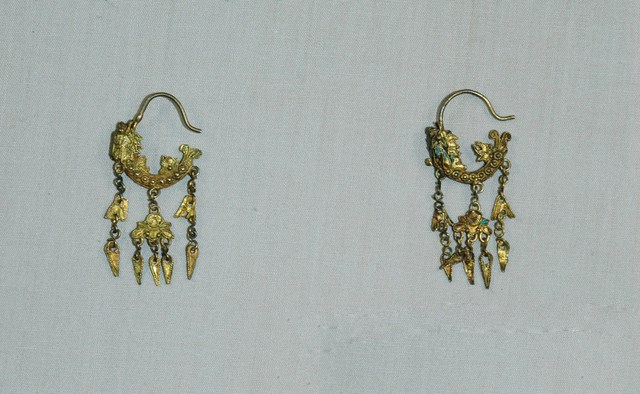 金屬鯉魚耳環1對 (共2張)