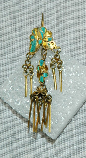 鎏金花朵耳環右耳 (共10張)