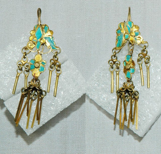 鎏金花朵耳環1對 (共7張)