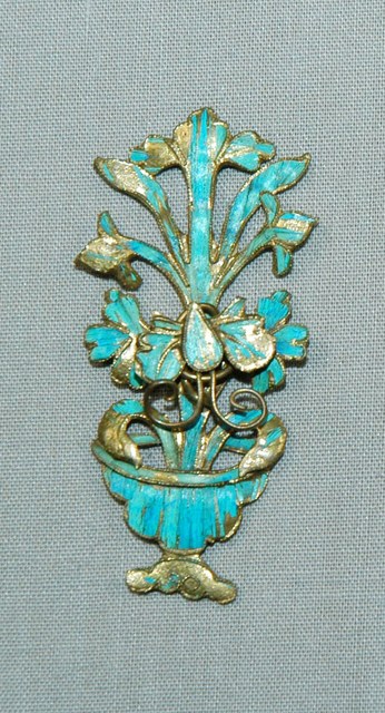 蝴蝶花器翠羽耳環右耳 (共3張)