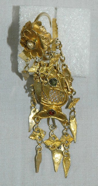 雕花鎏金耳環1對左耳 (共4張)