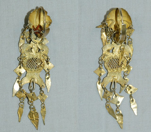 雕花鎏金耳環1對 (共2張)