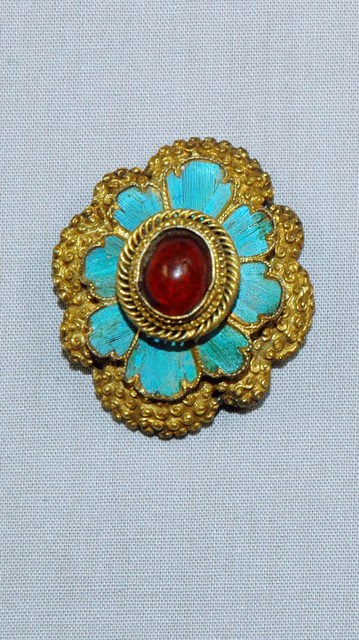 花朵鎏金帽飾  (共2張)