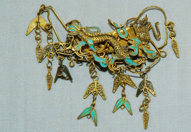 飛龍鎏金翠羽胸飾右側 (共10張)