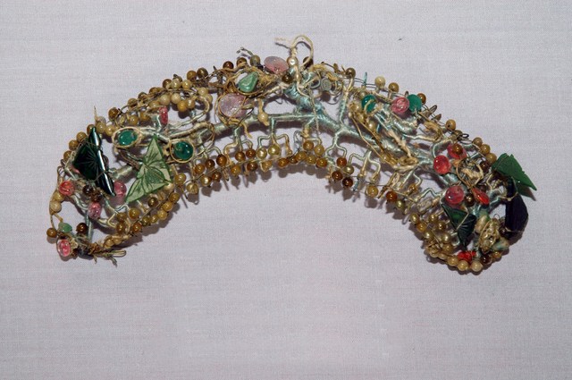 琥珀串珠方形頭花 (共3張)