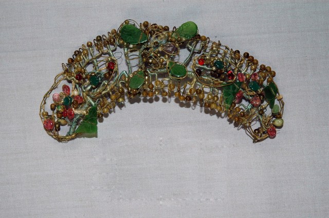 琥珀串珠方形頭花 (共3張)