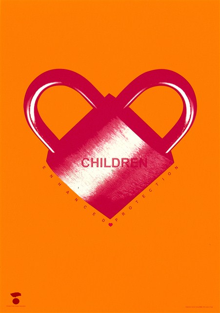 兒童主題海報作品5「雙重保護心」 (共1張)