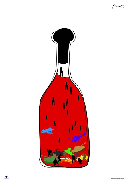 和平主題海報作品8「和平封鎖戰爭」 (共1張)