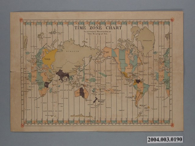 〈世界時區圖〉 (共1張)