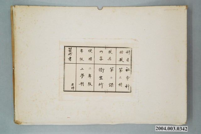 嘉義市宣信國民小學社會課第三冊第七課教具 (共1張)