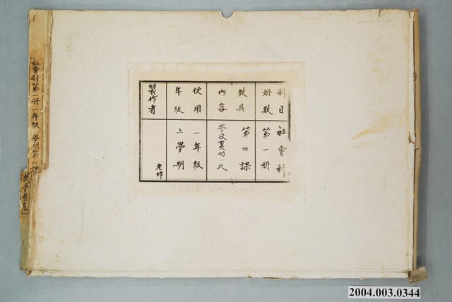 嘉義市宣信國民小學社會課教具第一冊第四課教具 (共1張)