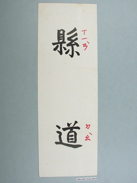 嘉義市宣信國民小學社會課教具字卡之縣道 (共1張)