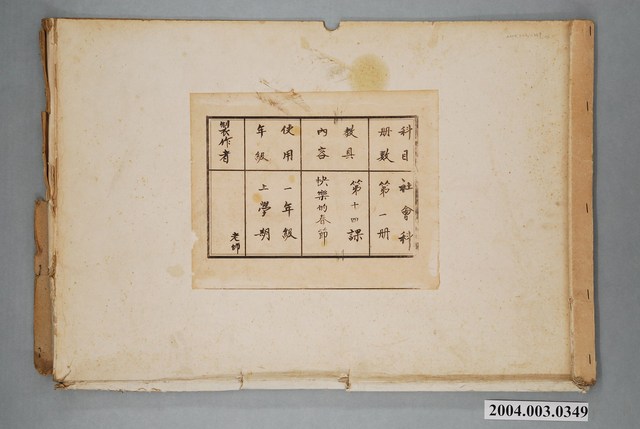 嘉義市宣信國民小學社會課教具第一冊第十四課《快樂的春節》 (共1張)