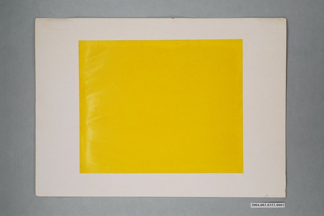 嘉義市宣信國民小學社會課教具之黃色方形色卡 (共1張)