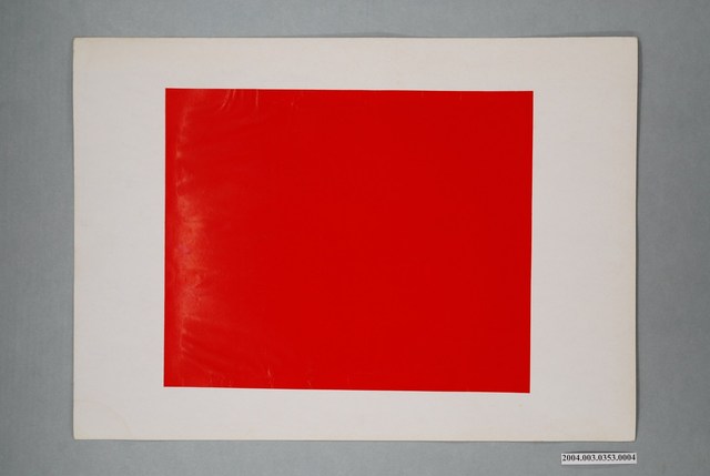 嘉義市宣信國民小學社會課教具之紅色方形色卡 (共1張)