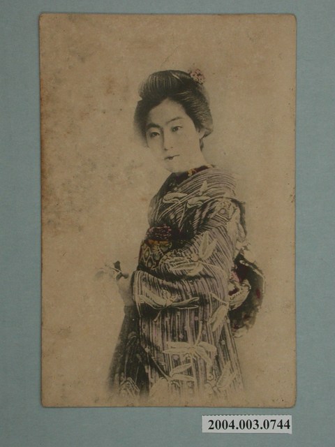 東京日本葉書會製著和服的長髮女子 (共3張)