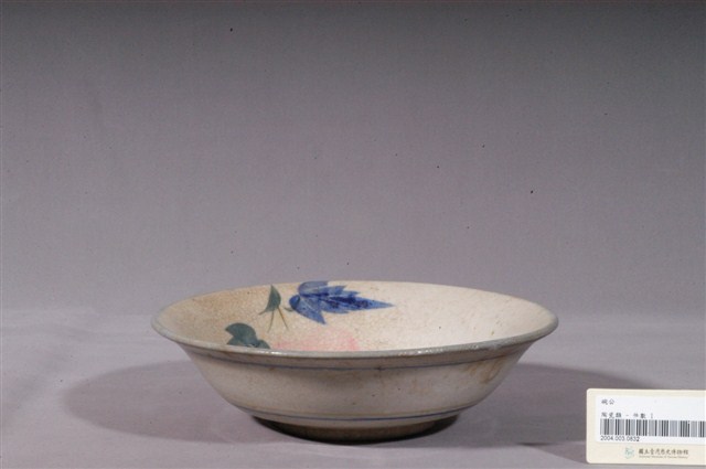 彩繪花卉紋折沿碗公 (共3張)