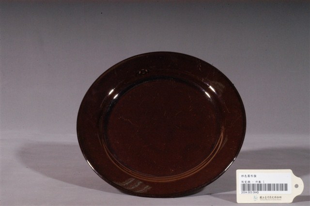 紅陶褐釉折沿圓盤 (共3張)