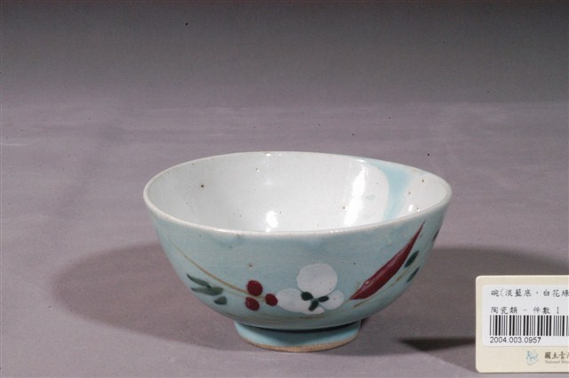 彩繪花卉紋青釉碗 (共3張)
