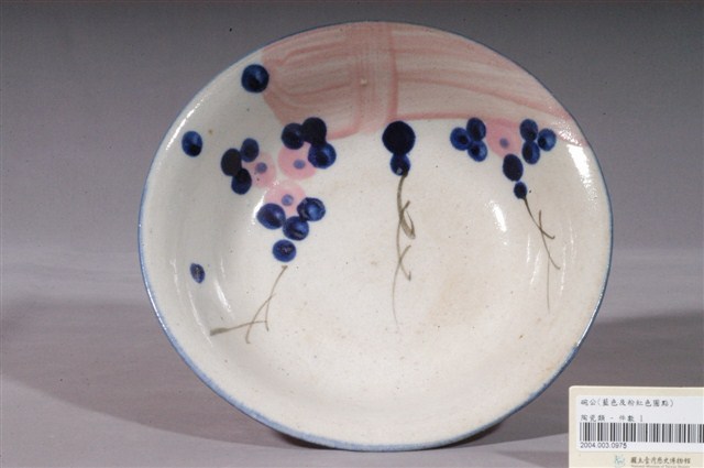 手繪彩釉葡萄紋碗 (共3張)