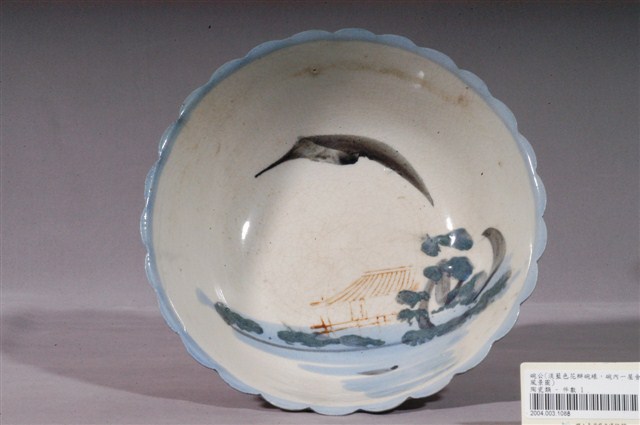 彩繪山水景花口碗 (共3張)