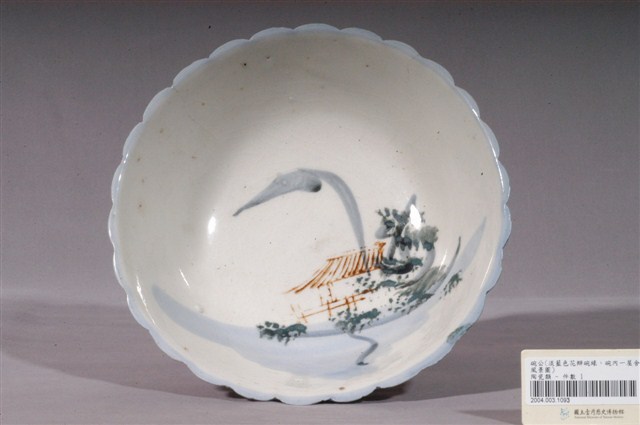 彩繪山水景緻花形碗 (共3張)