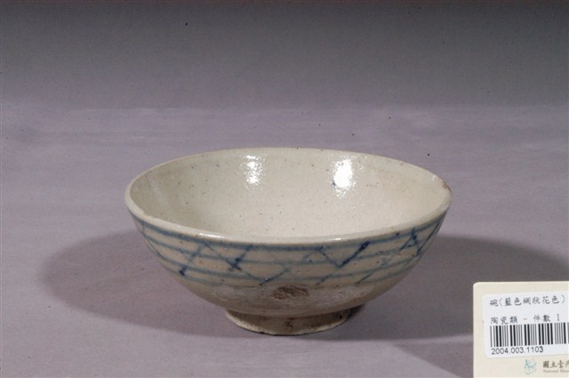 青花幾何線條紋碗 (共4張)