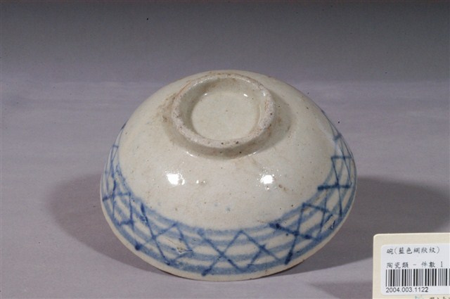青花幾何線條紋碗 (共3張)