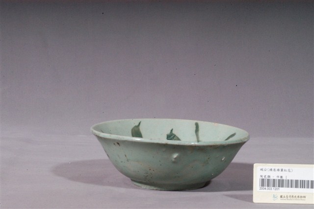 青釉紅花綠葉彩繪紋瓷碗 (共3張)