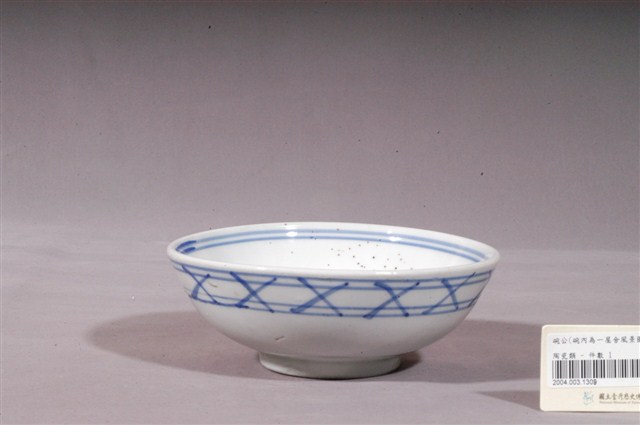 青花印花風景紋碗公 (共3張)