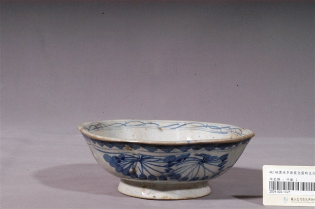 青花花卉紋花口碗 (共5張)