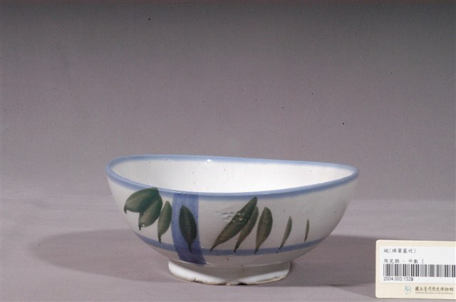 青花綠彩竹紋碗公 (共4張)