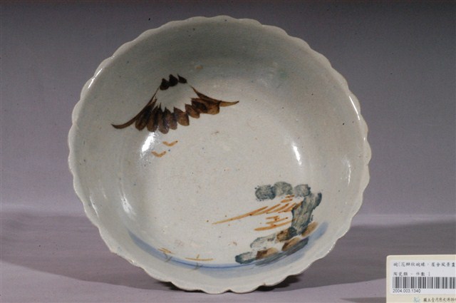 彩繪山水紋花口碗 (共3張)