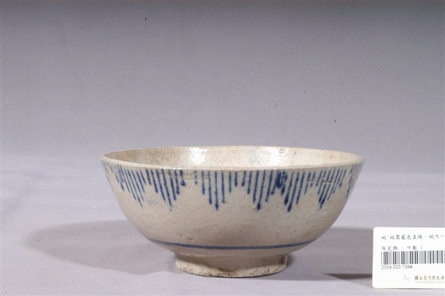 青花印花線紋碗公 (共4張)