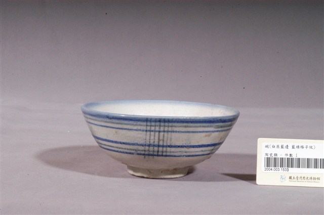 青花綠彩福字線紋碗 (共4張)