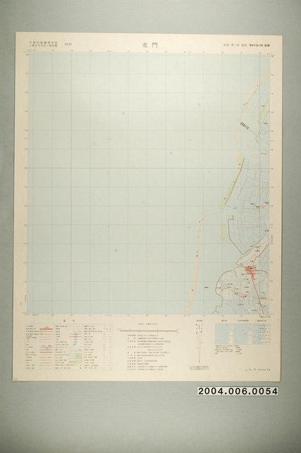 聯勤測量署〈中華民國臺灣地區二萬五千分一地形圖－北門〉 (共1張)
