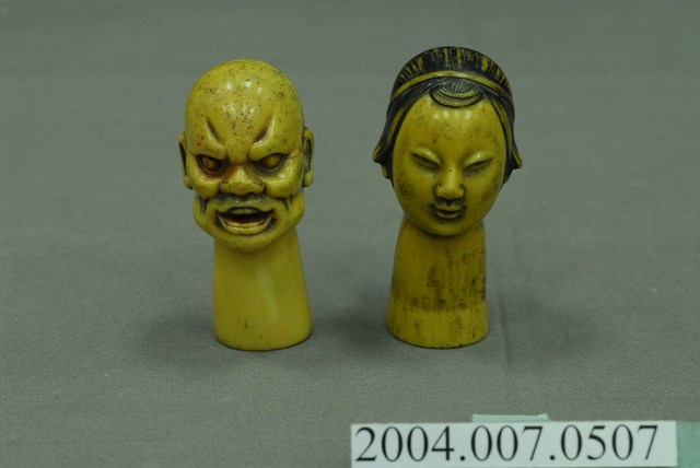 賽璐璐布袋戲偶頭一組 (共6張)