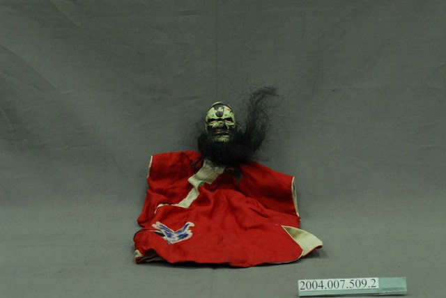 黑鬚黑大花木雕布袋戲偶 (共4張)