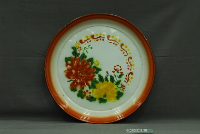 牡丹紋搪瓷特大圓盤 (共5張)