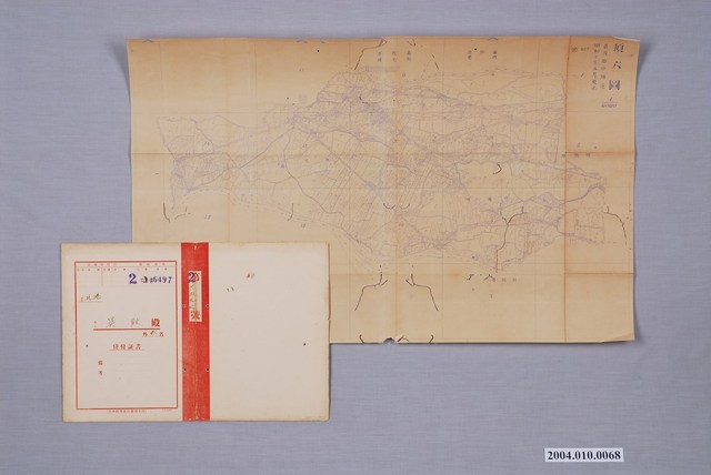 地籍圖謄本〈六千分一頂六圖〉與日本勸業銀行貸款證書 (共1張)