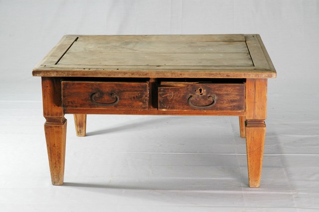 洋風帶抽屜座卓 (共2張)