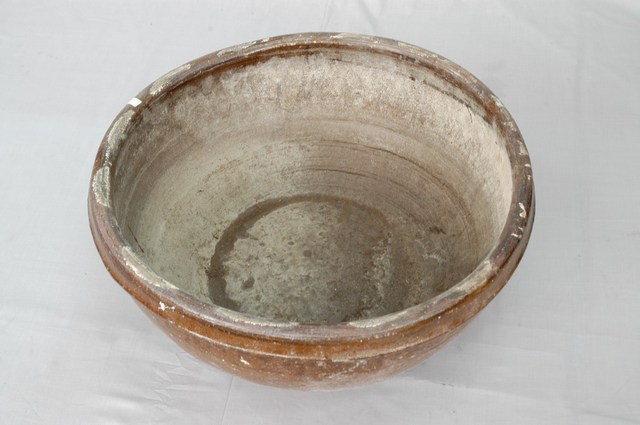 褐釉素面拌米粉缸 (共2張)