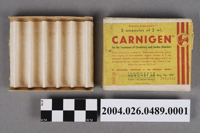 德國赫斯特製「CARNIGEN」包裝紙盒 (共5張)