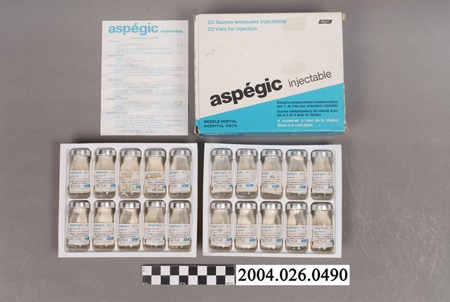 阿斯百吉乾粉注射劑之包裝紙盒 (共4張)