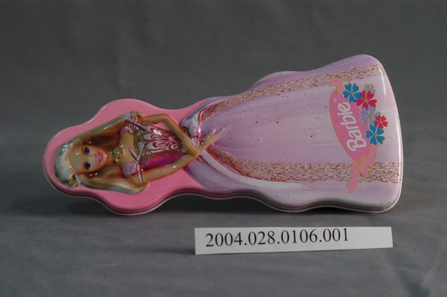 芭比娃娃玩偶造型鐵製鉛筆盒上蓋 (共2張)