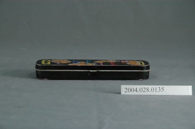 加菲貓卡通圖案鐵製長方形雙層鉛筆盒 (共2張)