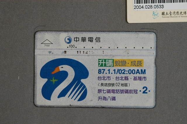 中華電信7132升碼蛻變成長電話卡 (共1張)