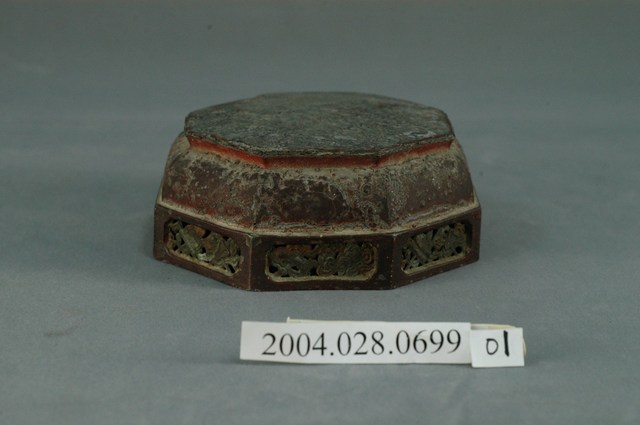 八角筒麒麟窗花雙層錫製粉盒上蓋 (共6張)